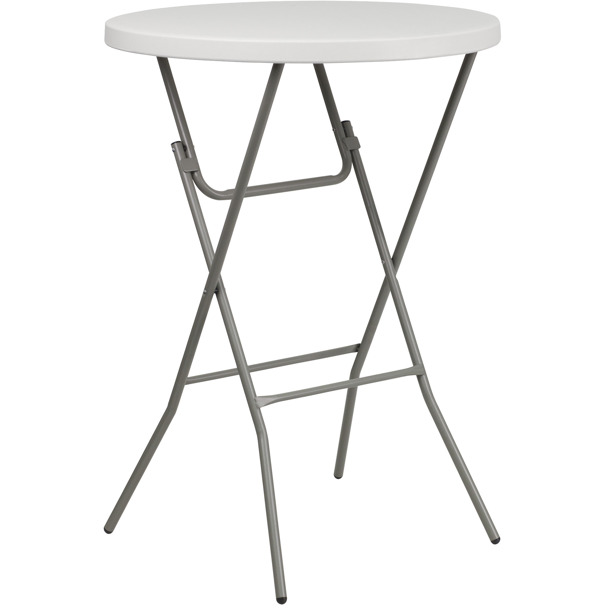Flash Furniture Round Plastic Bar-Height Folding Table, 31 1/2in. Dia. x 43 1/2in.H, Model# RB32RBARGW